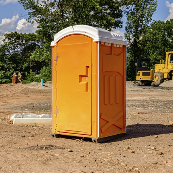 how often are the portable restrooms cleaned and serviced during a rental period in Westcreek CO